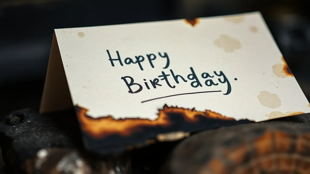 Dream symbol: burnt birthday card: intro