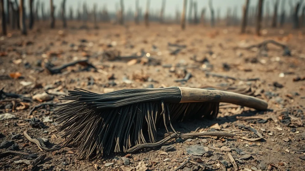 Dream symbol: burnt broom: symbolism: Past Mistakes and Failures