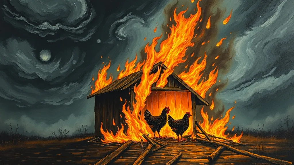 Dream symbol: chicken coops: scenarios: Dream about a Chicken Coop on Fire