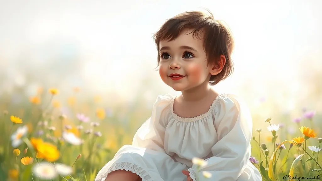 Dream symbol: child in white gown: symbolism: A Reminder of Simplicity and Joy