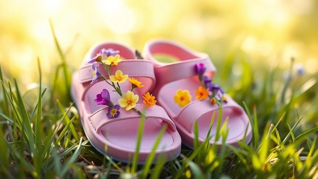 Dream symbol: child sandals: scenarios: Dream of Child Sandals with Flowers on them