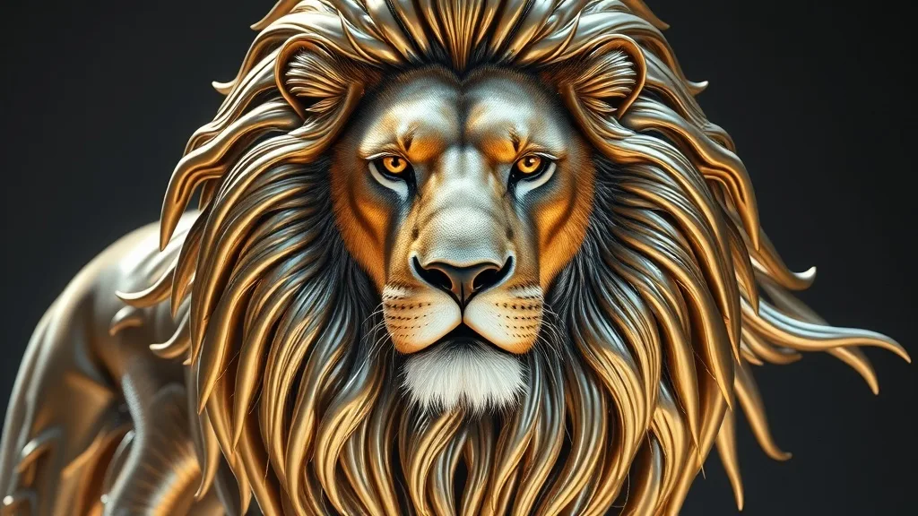 Unveiling the Enigma: Dream Symbolism of a Chrome-Colored Lion's Mane