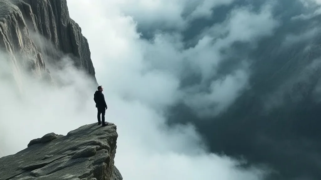 Dream symbol: cliffside: scenarios: Dream of a Cliffside with Clouds