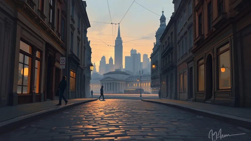 Dream symbol: cobblestone road: scenarios: Dreaming of a cobblestone road in a city