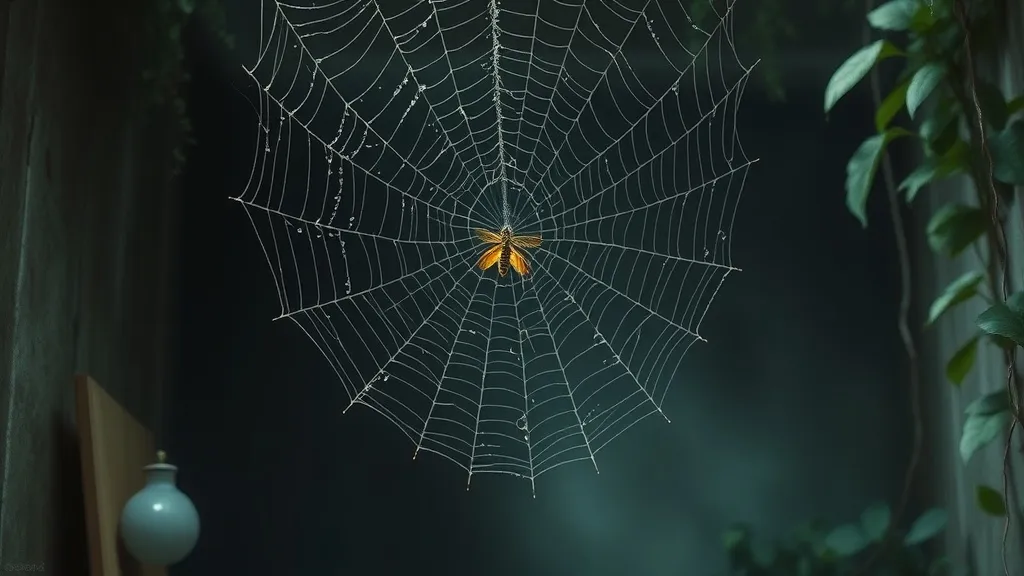 Dream symbol: cobweb: scenarios: Dream about a Cobweb Catching an Insect