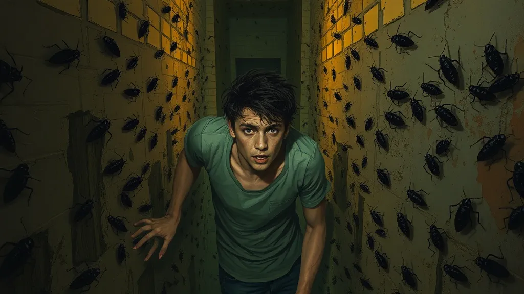 Dream symbol: cockroach infestation: scenarios: Dream about Trying to Escape a Cockroach Infestation