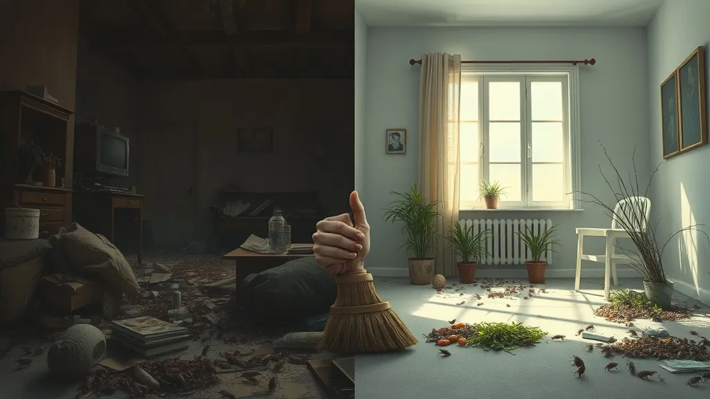 Dream symbol: cockroach infestation: symbolism: A Need for Thorough Cleaning (Emotional and Physical)