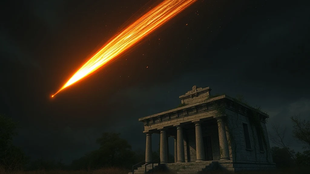 Dream symbol: collapsing temple: scenarios: Dream of a meteor destroying a temple