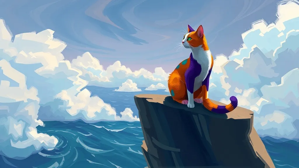 Dream symbol: colored cat: symbolism: Freedom and Unpredictability