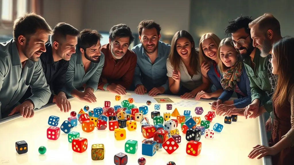Dream symbol: colored dice: demographics: Gamers and Game Designers