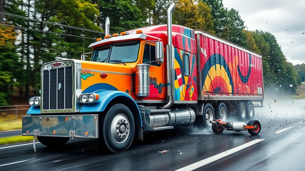Dream symbol: colorful truck: scenarios: Dream about Colorful Truck Accident