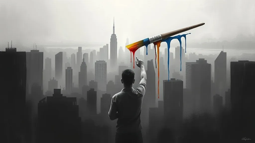 Dream symbol: colorless: scenarios: Dreaming of Trying to Add Color to a Colorless Scene