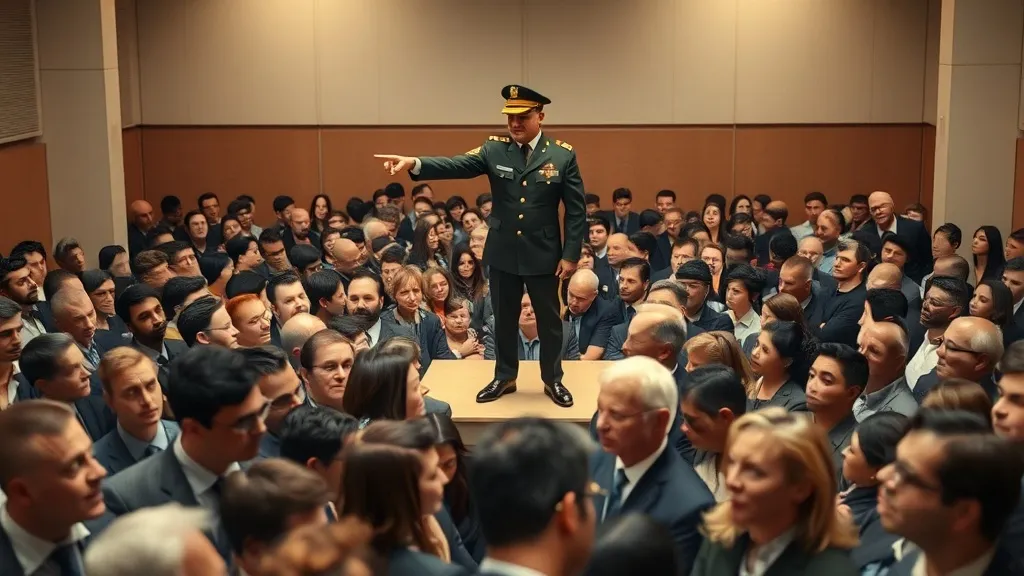Dream symbol: commander calling name: scenarios: Dream about Commander Calling My Name in a Crowded Room