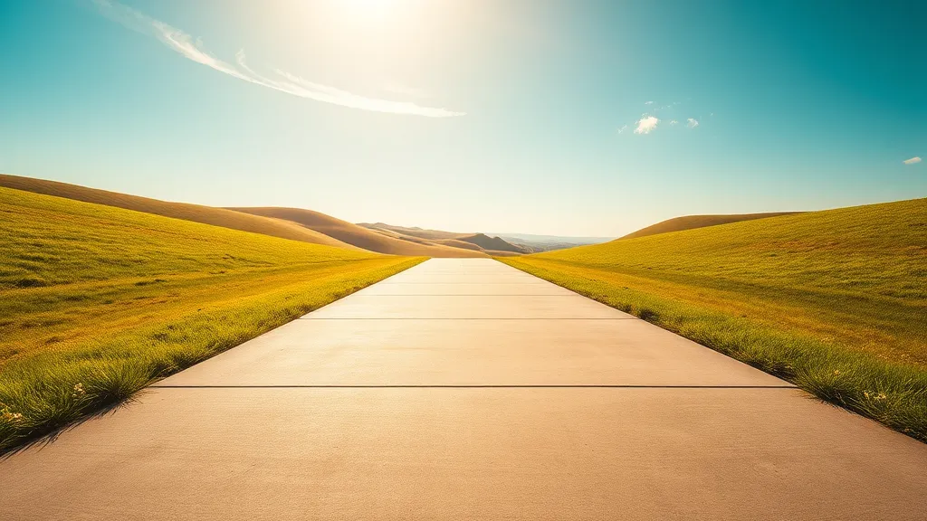 Dream symbol: concrete path: symbolism: Indication of Stability and Firm Foundations