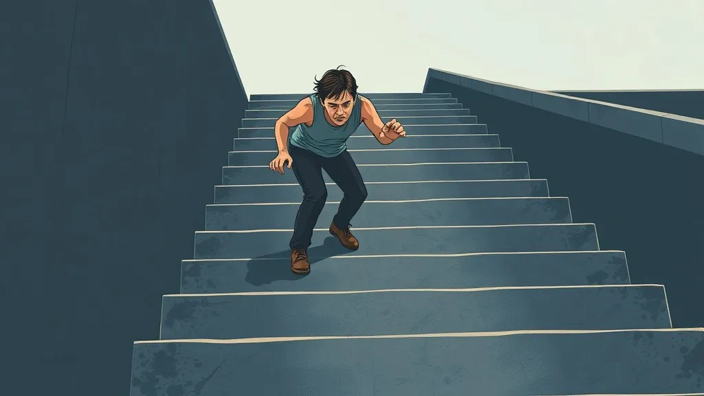 Dream symbol: concrete stairs: scenarios: Dream About Struggling to Climb Concrete Stairs