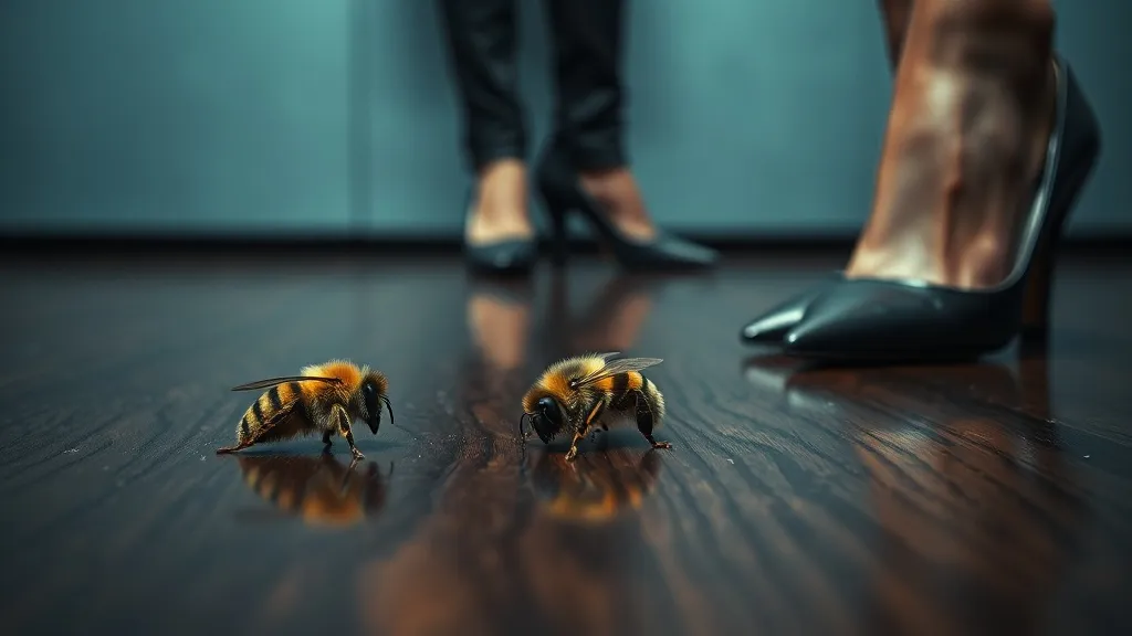 Dream symbol: coworker stepping on bee: symbolism: A Threat to the Dreamer's Professional Position or Reputation