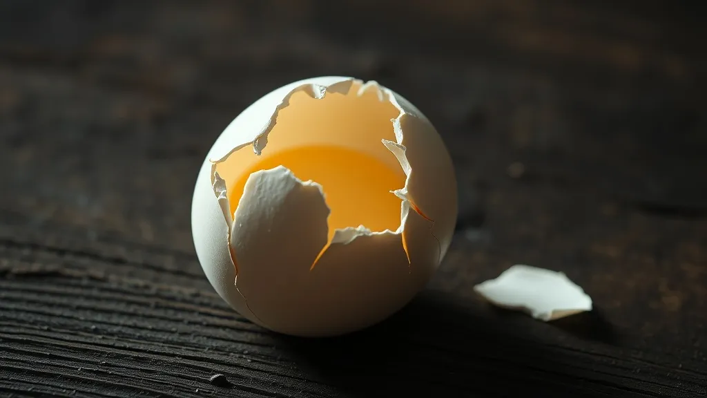 Dream symbol: cracked egg: symbolism: Loss of Control and Powerlessness