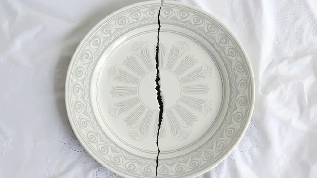 Dream symbol: cracked plate: symbolism: Financial Crisis