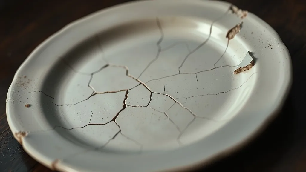 Dream symbol: chipped ceramic plate: scenarios: Dream about a chipped plate with cracks