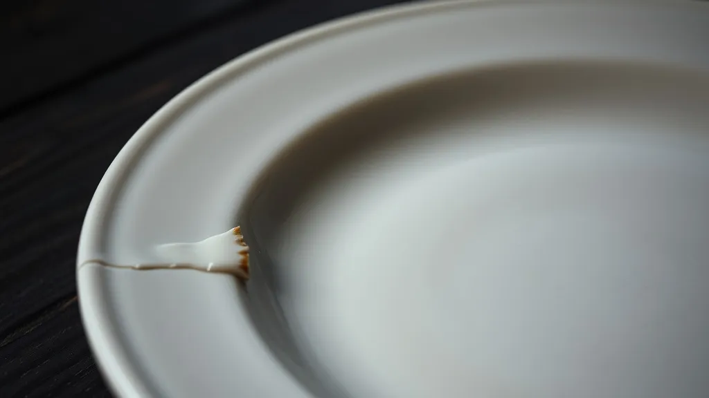 Dream symbol: chipped ceramic plate: symbolism: Disappointment and Unfulfilled Expectations