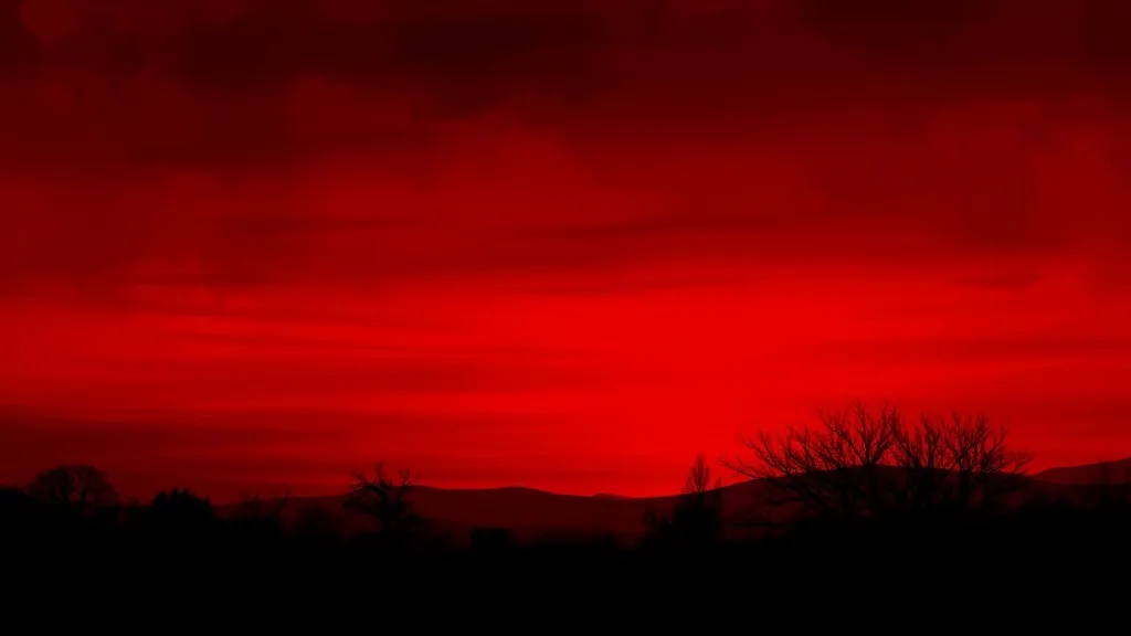 Dream symbol: deep red crimson sky: intro