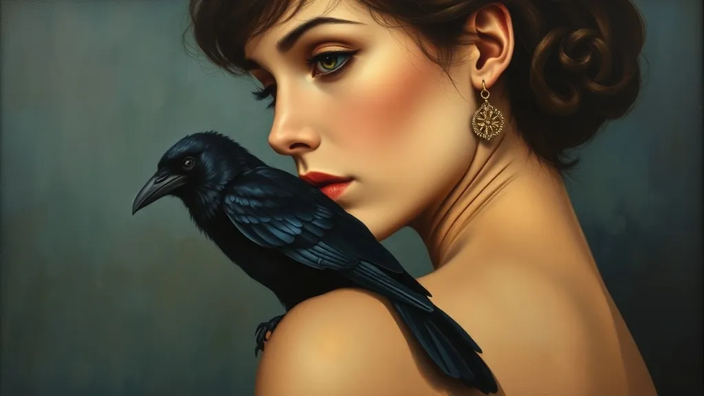 Dream symbol: resting crow on shoulder: symbolism: Shadow Self Integration