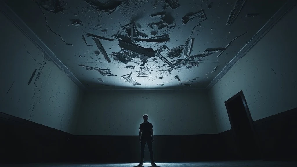 Dream symbol: crumbling ceiling: symbolism: Loss of Control