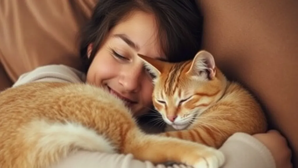 Dream symbol: cuddling cat: symbolism: Communication and Connection