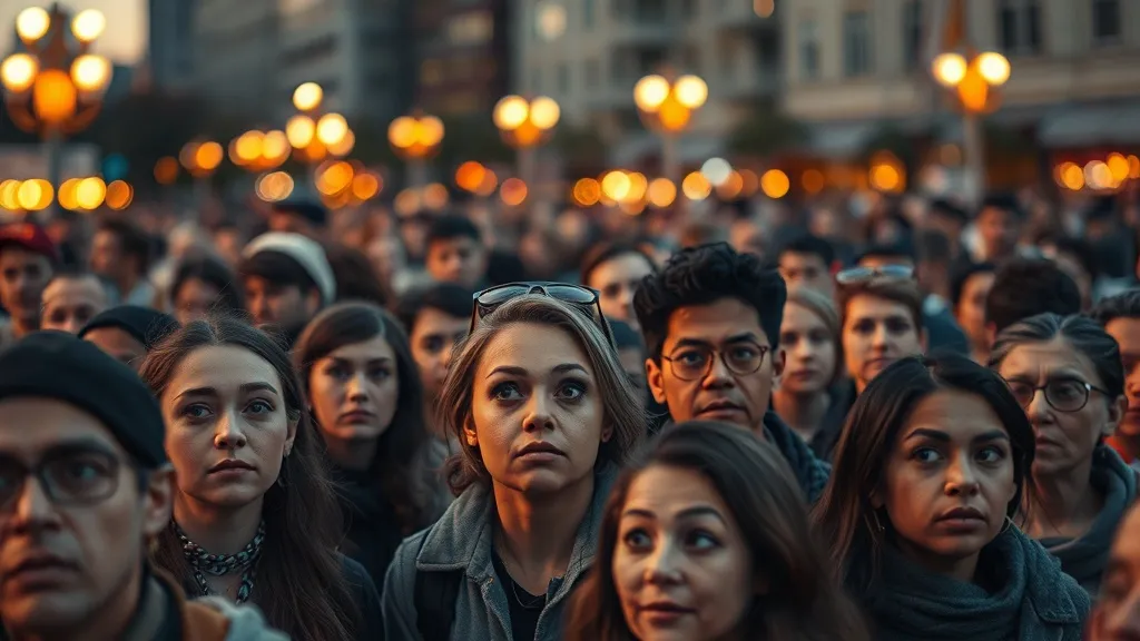 Dream symbol: curious onlookers: scenarios: Dream of Curious Onlookers in a Crowd