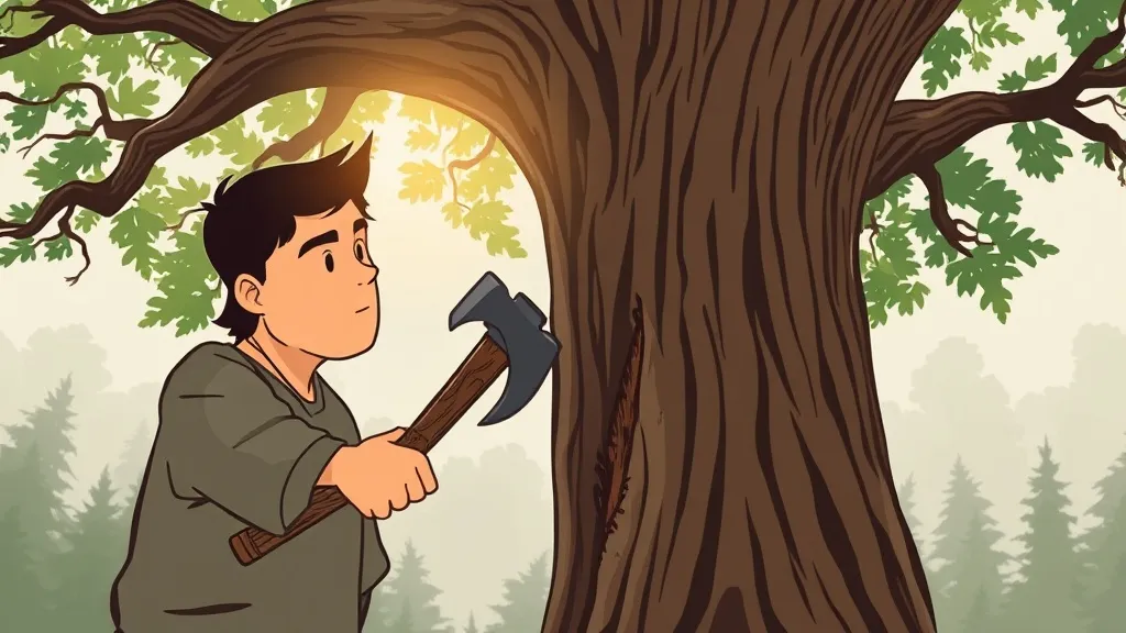 Dream symbol: cut down: scenarios: Dreaming of Cutting Down a Tree