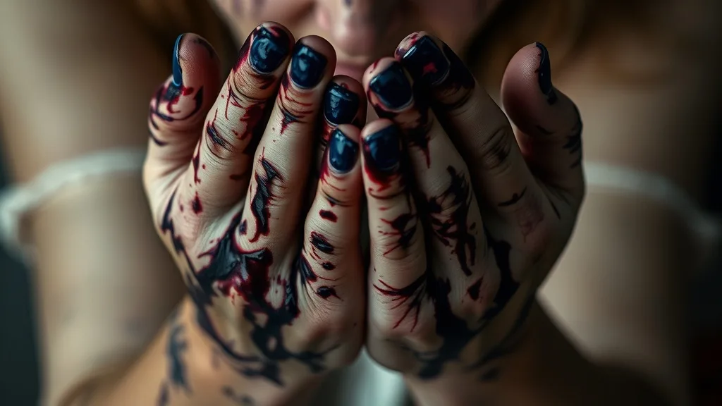 Dream symbol: dark blue blood: scenarios: Dream of dark blue blood on your hands