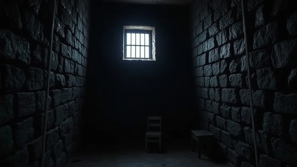 Dream symbol: dark prison cell: symbolism: Emotional & Mental Isolation
