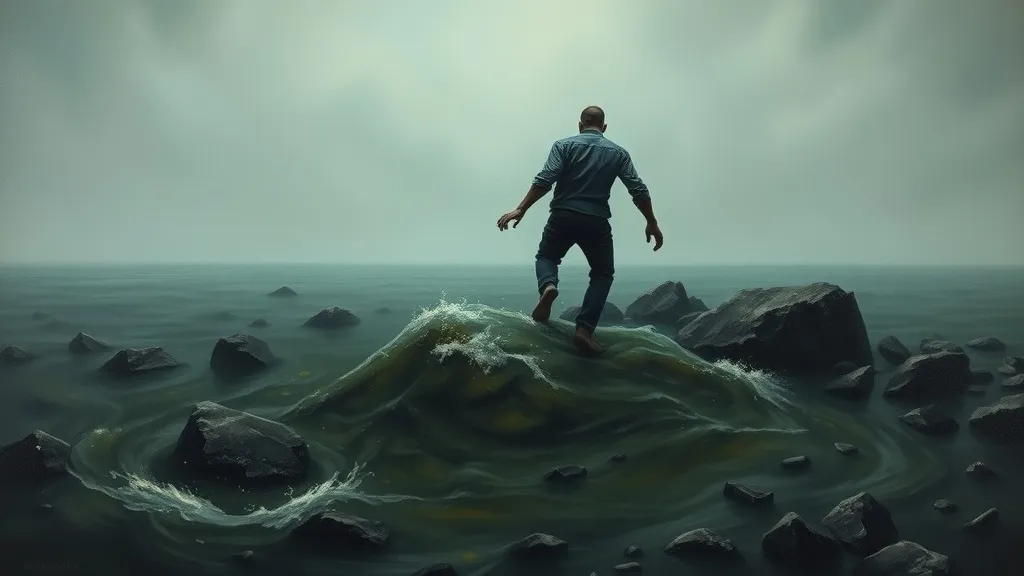 Dream symbol: sewage water: scenarios: Dream of Trying to Escape Sewage