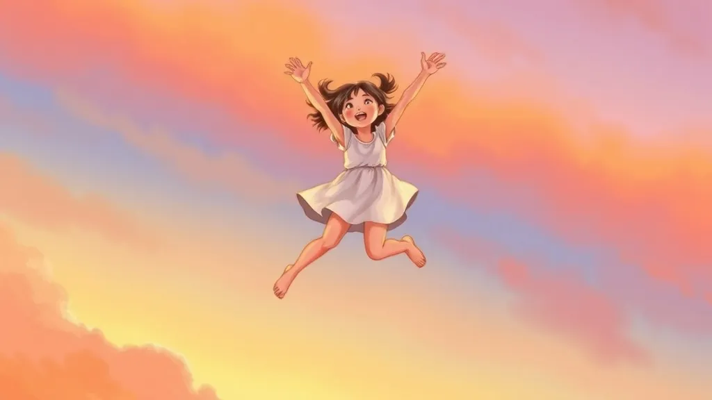 Dream symbol: jumping girl: symbolism: Reaching for New Heights and Goals