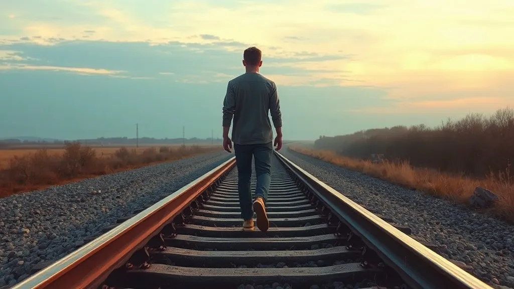 Dream symbol: railroad tracks: scenarios: Dreaming of Following Railroad Tracks