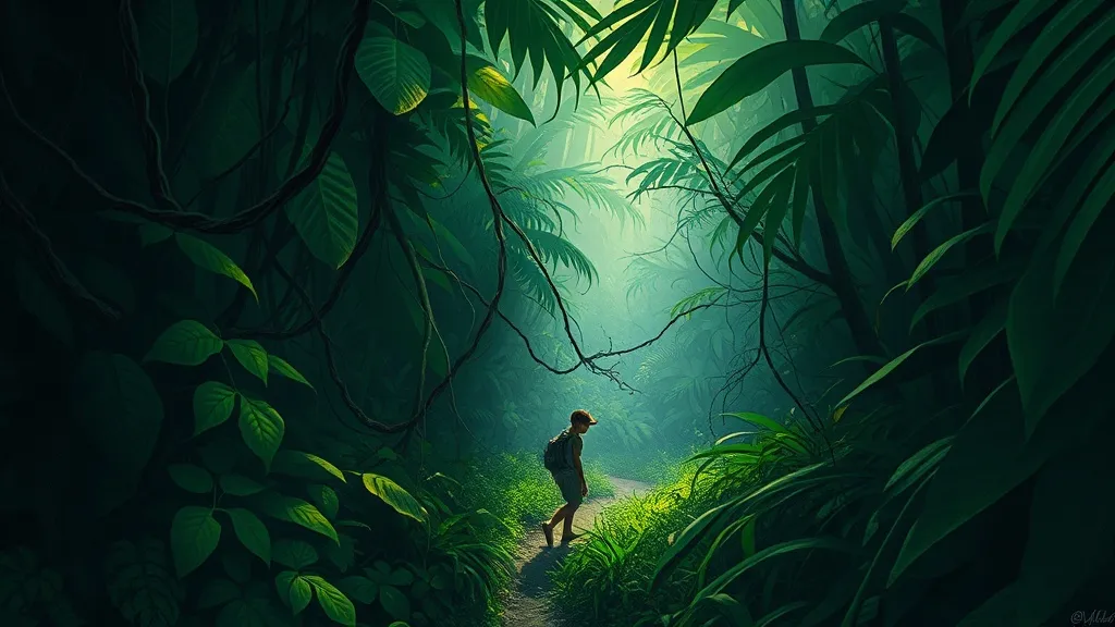 Dream symbol: dense jungle: scenarios: Dream of Navigating a Dense Jungle