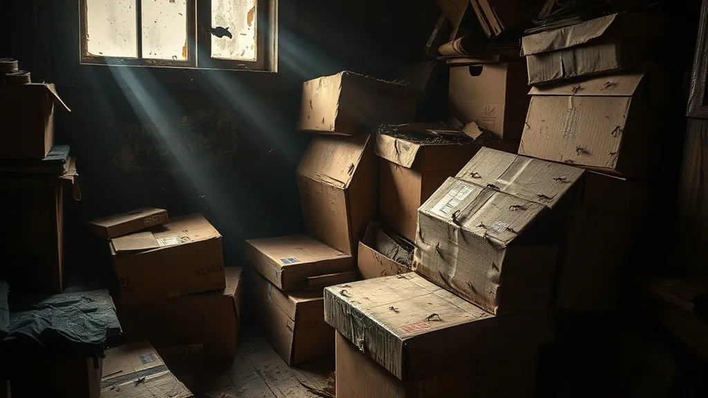Dream symbol: dirty boxes: scenarios: Dream about Dirty Boxes Attracting Insects