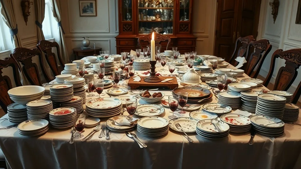 Dream symbol: dirty plates: scenarios: Dream of Dirty Plates on Table