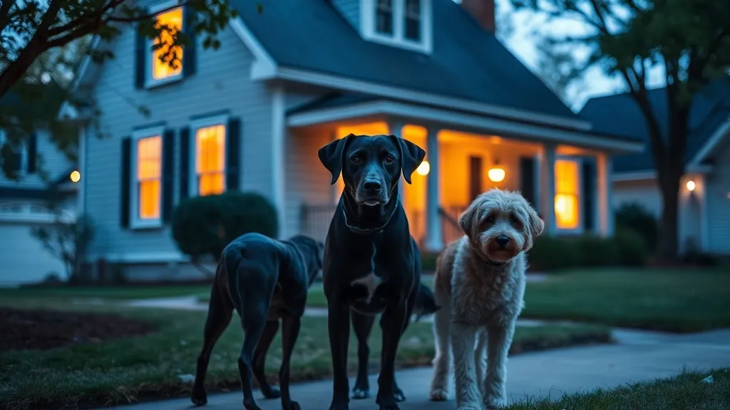 Dream symbol: dogs standing in front of houses: symbolism: Connection Between Domestic Life and Canine Presence at Homes