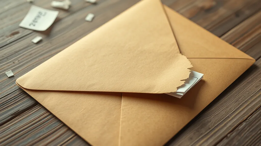 Dream symbol: big torn brown envelope: symbolism: Depiction of Fragmented or Incomplete Information