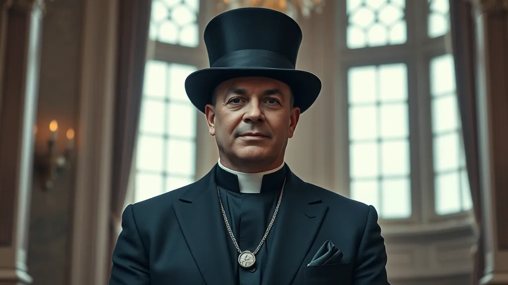 Dream symbol: bishop in black suit and top hat: symbolism: Representation of Formality and Social Status