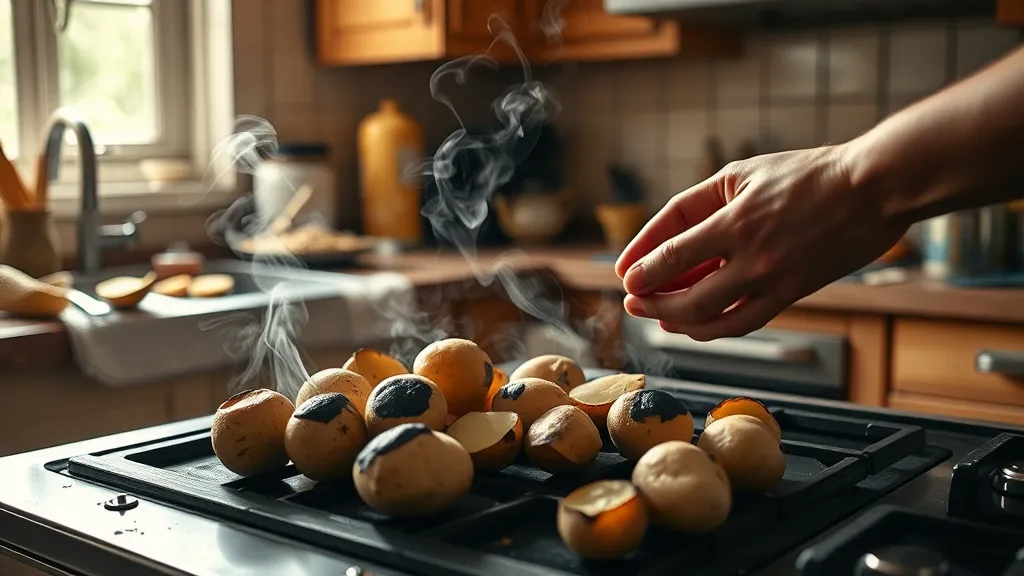 Dream symbol: burnt potatoes: scenarios: Dream about Dropping Potatoes and Burning Them
