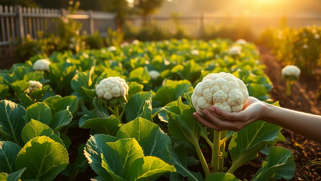 Dream symbol: cauliflower: scenarios: Dream of Growing Cauliflower in a Garden
