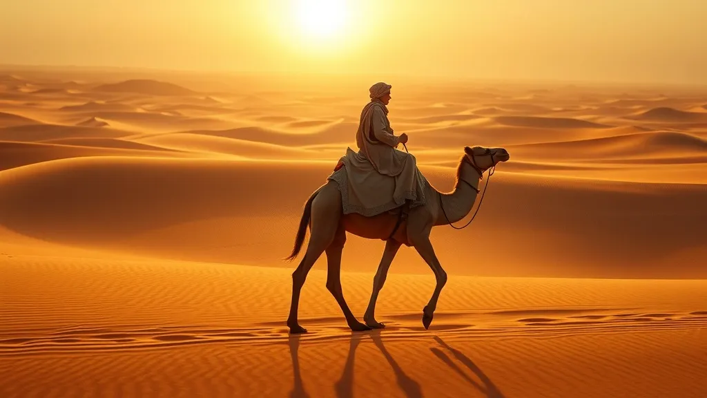 Dream symbol: desert landscape: scenarios: Dream about Traveling on Camel Across the Desert