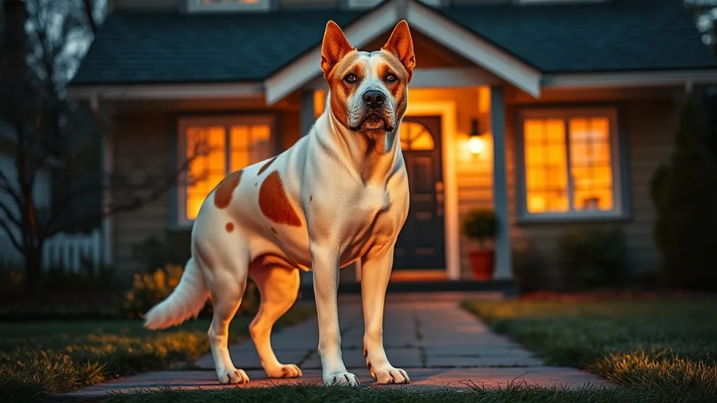 Dream symbol: dog with orange spots: scenarios: Dream about a Protective Dog with Orange Spots Guarding Your Home