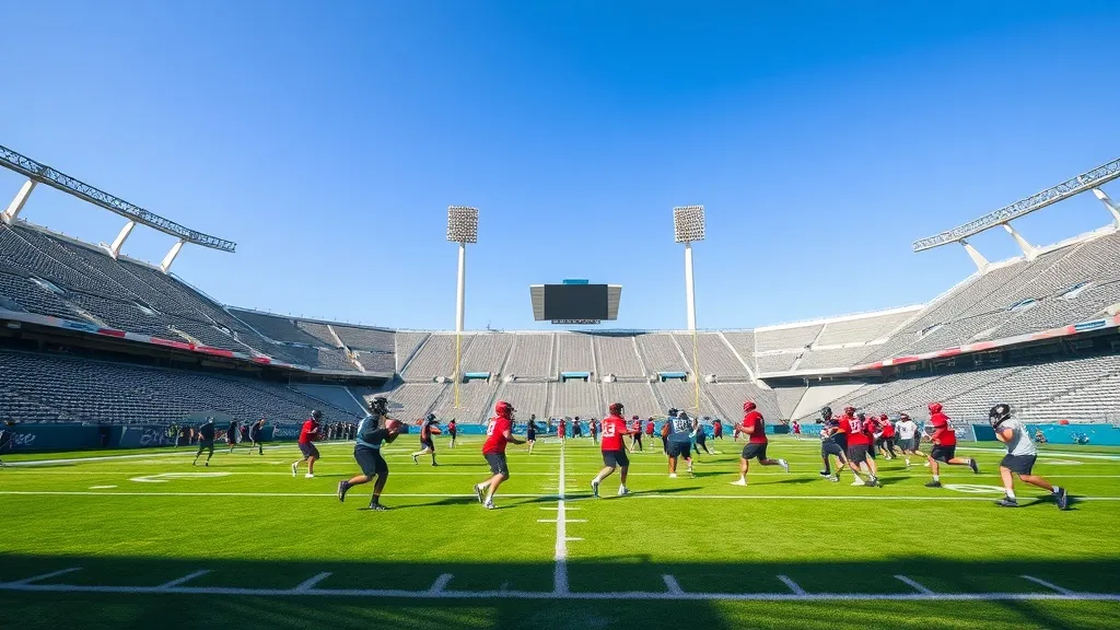 Dream symbol: football players practicing: scenarios: Dream about Football Players Practicing in a Stadium