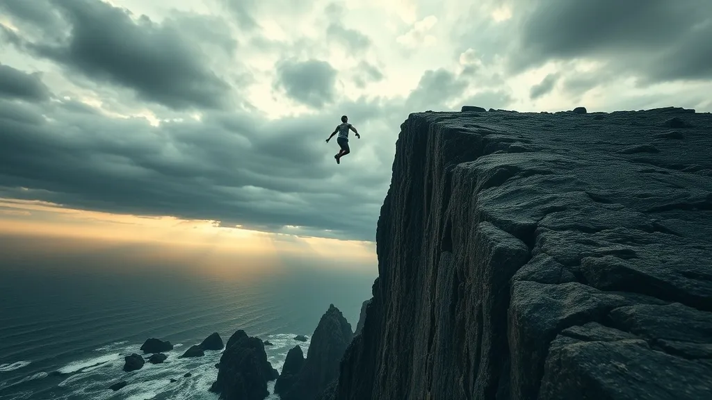 Dream symbol: higher ground: scenarios: Dream of Falling from Higher Ground