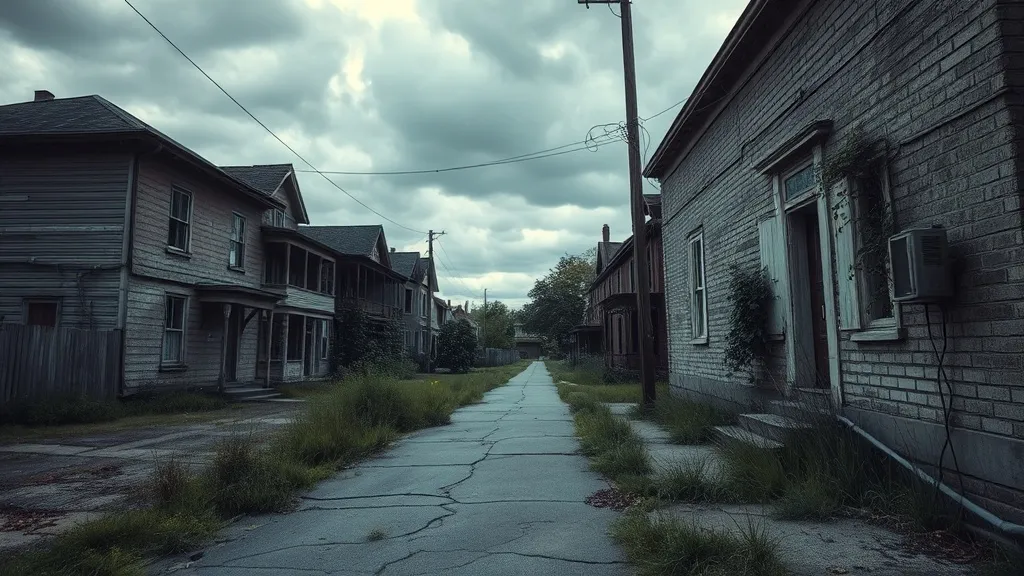 Dream symbol: houses in a row: scenarios: Dream about Abandoned Houses in a Row