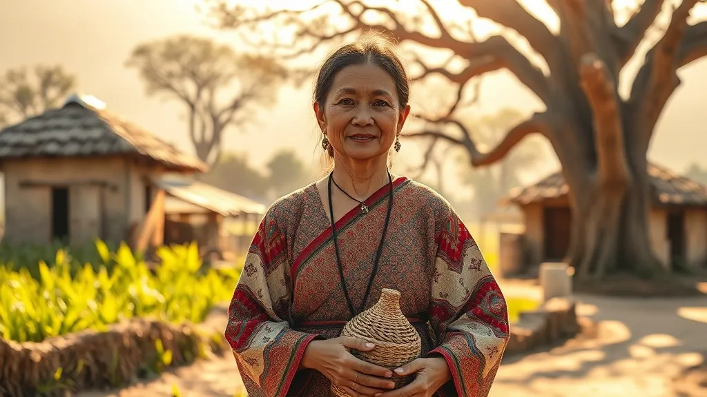 Dream symbol: lady from village: symbolism: Emphasis on Cultural Heritage and Legacy