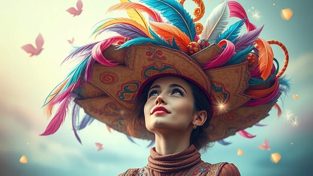 Dream symbol: large hat: symbolism: Reflection of Imagination and Creativity